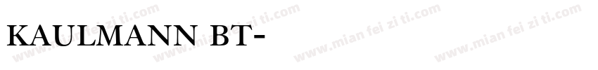 kaulmann bt字体转换